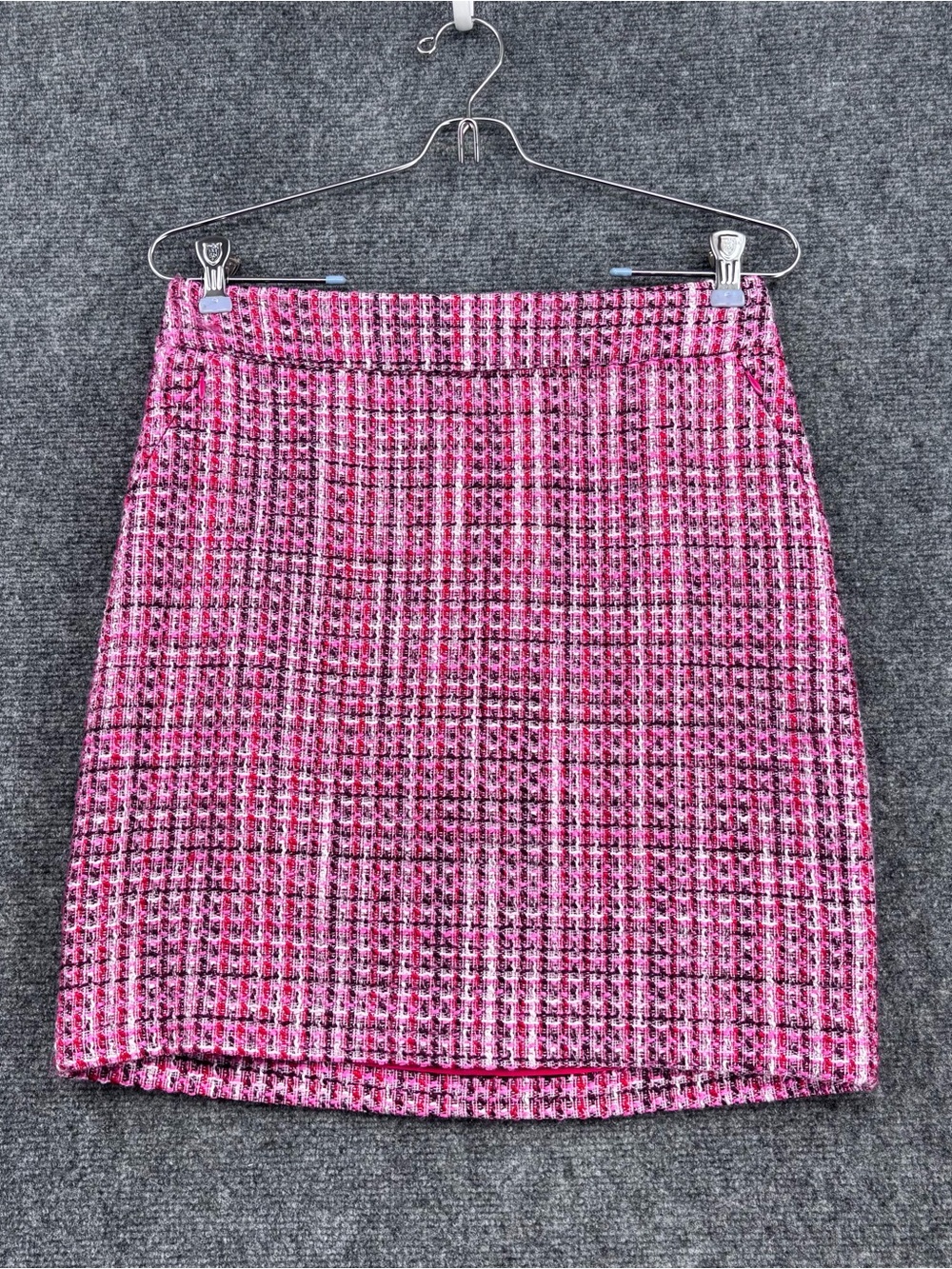 WHBM Pink Tweed Barbiecore Academia Mini Skirt Women’s 0